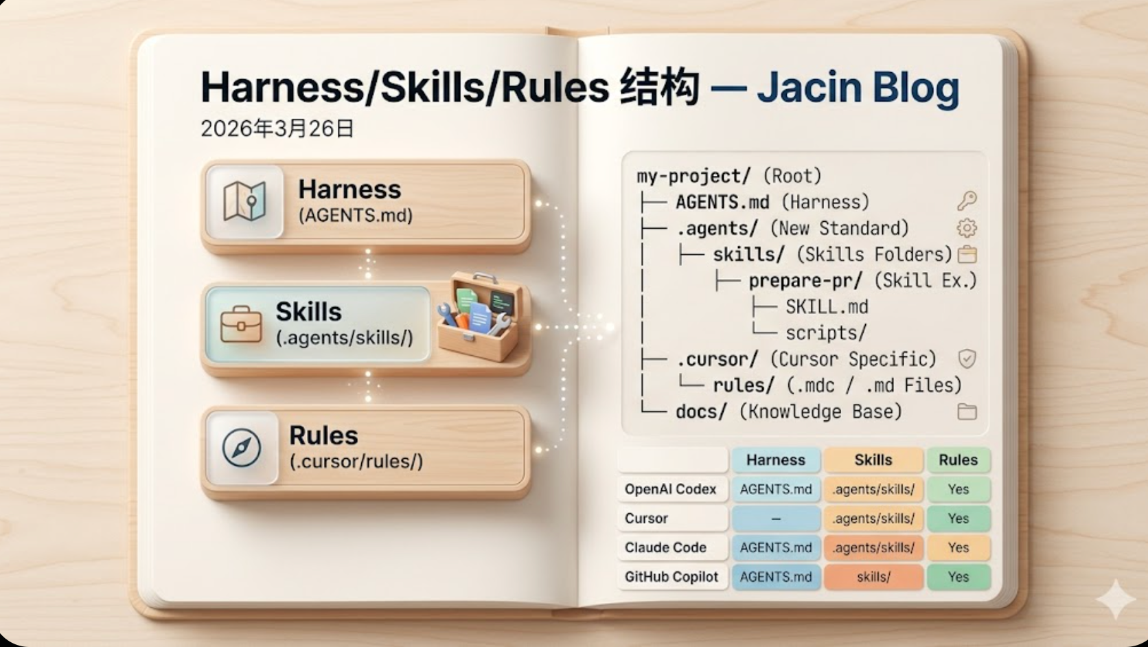 Harness/Skills/Rules 结构